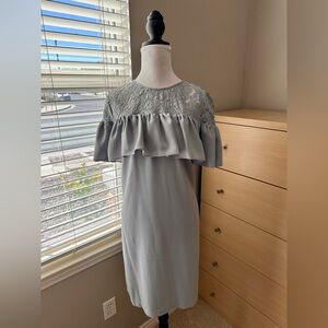 H&M Gray Lace Ruffle Dress